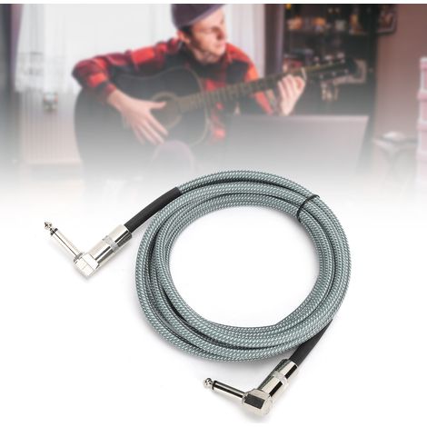 Câble Guitare JORINDO 6.35mm 1/4 Pouce - Fil Audio 3 mètres pour Instrument de Musique Électrique - Modèle JD6207