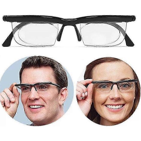 Lunettes à molette réglable, vision claire, lunettes de lecture à mise au point variable de -6D à +3D, pour les seniors et les personnes âgées