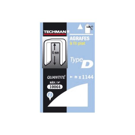 Graffette 6 mm - tipo D TECHMAN