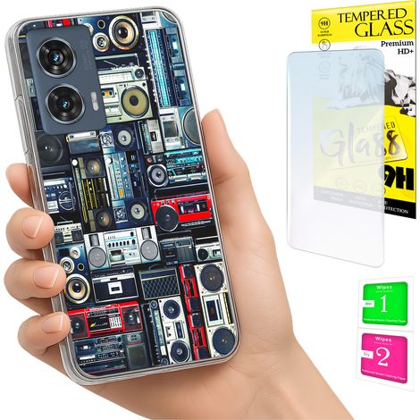 Custodia per Motorola Edge 50 Fusion Photo Case con retro in vetro temperato 9H (1/5)