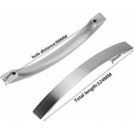 Poignées de meuble cuisine en inox brossé, lot de 12, entraxe 96 mm, finition nickel brossé – design moderne et robuste (1/5)