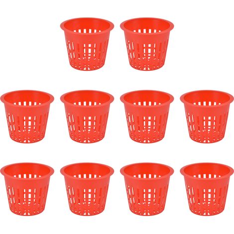 10 pièces Panier de Culture Hydroponique en Plastique, Récipient à Mailles pour Jardinage et Plantation