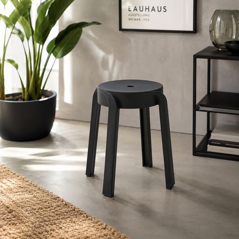 Hocker schwarz 45m stapelbar-LF7000010-schwarz (1/4)