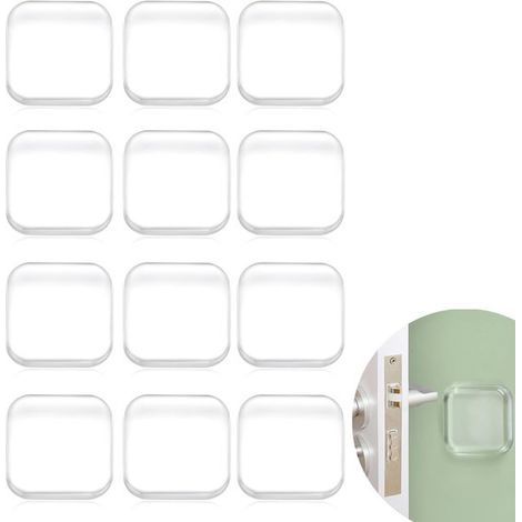 Transparente, selbstklebende Türstopper – 12er-Pack – Durchmesser 4 cm – Dicke 0,8 cm – Silikon-Türstopper (1/5)