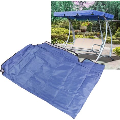 Funda para columpio [funda protectora para columpio de 3 plazas] Tafetán de poliéster 190T 190x132x15cm Azul Protección solar Impermeable Resistente a los rayos UV Jardín (1/5)