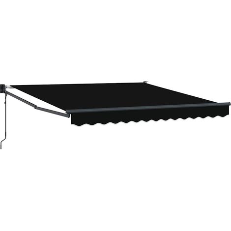 Toldo Negro 3 x 25 m Poliester y metal (1/5)
