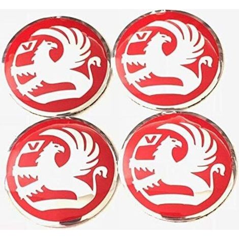 Enjoliveurs de roue rouges Vauxhall 60 mm. lot de 4. pour Insignia. Corsa. Meriva. Vectra (1/3)