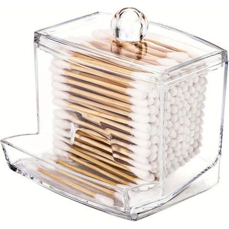 Wattestäbchenbox, Wattestäbchenspender, Badezimmerbox, Aufbewahrung für Wattestäbchen aus Acryl für Kosmetik und Make-up (1/5)