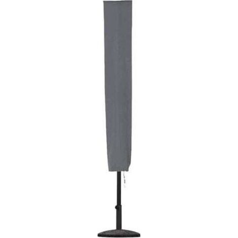 Housse de parasol jardin 153 x 30 x 30 cm – Tissu Oxford 600D imperméable avec revêtement PVC, couleur gris (1/5)