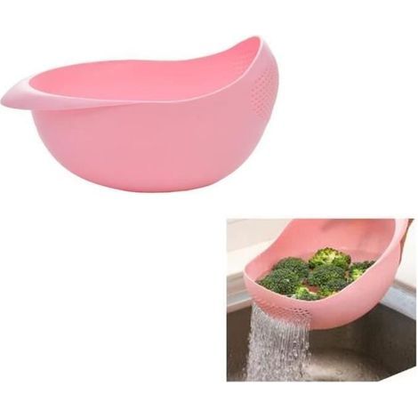 Cestello scolapiatti - Multifunzionale - Rosa - 22x12 cm - Plastica - Ecologico (1/4)