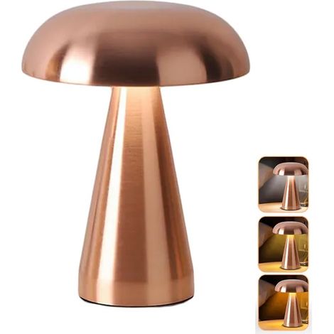 Lampe de Table LED Sans Fil Rechargeable, Lampe de Chevet Tactile Dimmable, 3 Températures de Couleur, Éclairage Décoratif pour Chambre et Bureau (1/5)