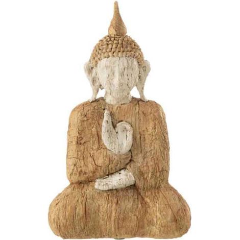 Statuette Déco "Bouddha Assis" 26cm Beige (1/2)
