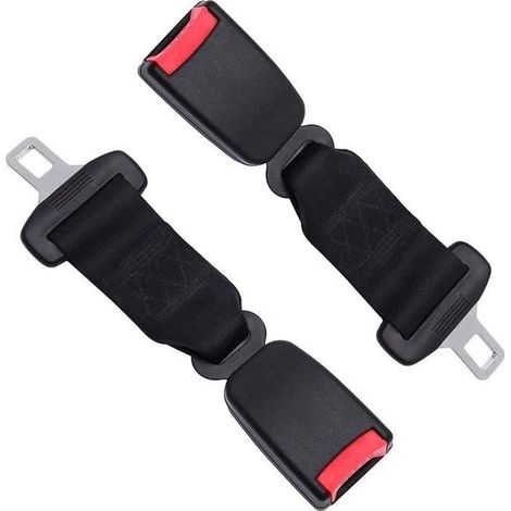 Ceinture de Sécurité - Universelle - Lot de 2 - Boucles Réglables - Confort Optimal - Noir (1/4)