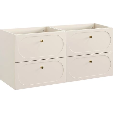 Waschtischunterschrank 120.4cm Sanae mit 4 Schubladen, Sandbeige