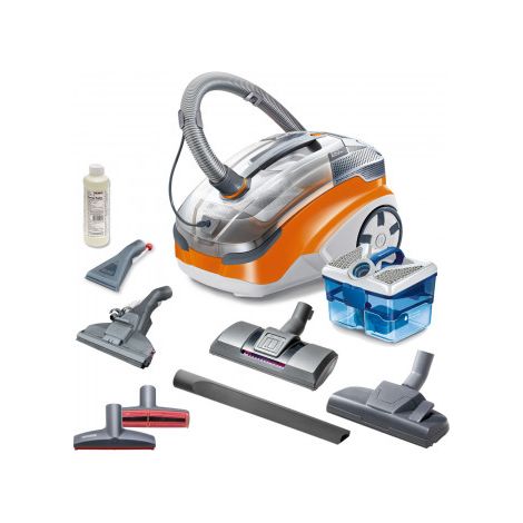 Aspirateur laveur sans sac AQUA+ Pet & Family – Filtration par eau, brosse turbo pour poils d'animaux, 3 niveaux d'aspiration – Thomas