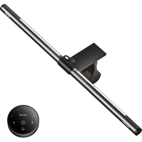 Lampe Écran Pc Télécommande Monitor Light Bar Glow 51cm Gris Foncé  88+56 LED, Rétroéclairage Réglable, Double Protection Oculaire, Lumière Réglable 3000K-6500K pour Bureau Gaming, 900Lux (1/5)