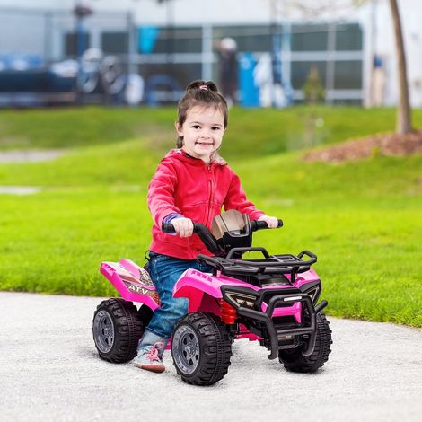 Quad électrique 6V pour enfants 1,5-3 ans, avec fonction avant, musique, rose. (1/5)