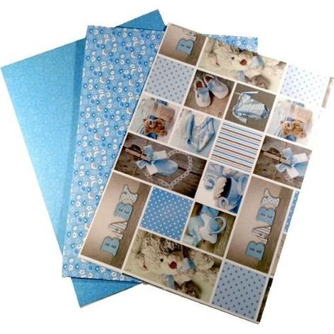 Cartone 300 g per neonati 24x34 cm 3 fogli misti