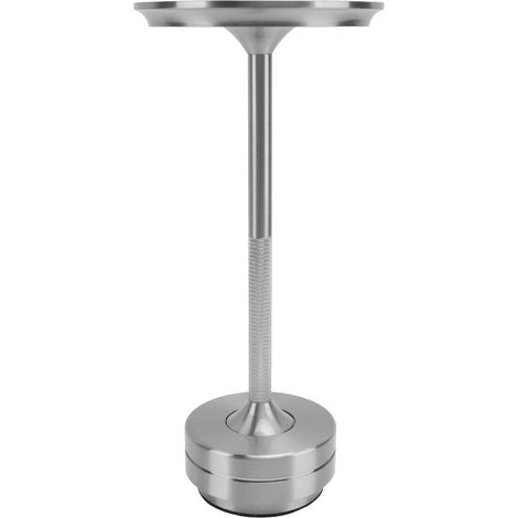 Lampe de Table LED Sans Fil, 3 Couleurs, Variation d'Intensité Sans Palier, Lampe de Chevet Rechargeable Tactile, pour Restaurants, Bars, Maison, Argent (1/5)