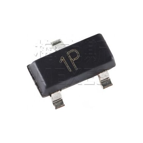 Composant électronique à puce de transistor bipolaire (BJT) monté en surface Changdian/Changjing MMBT2222A 1P SOT-23, 5 unités.