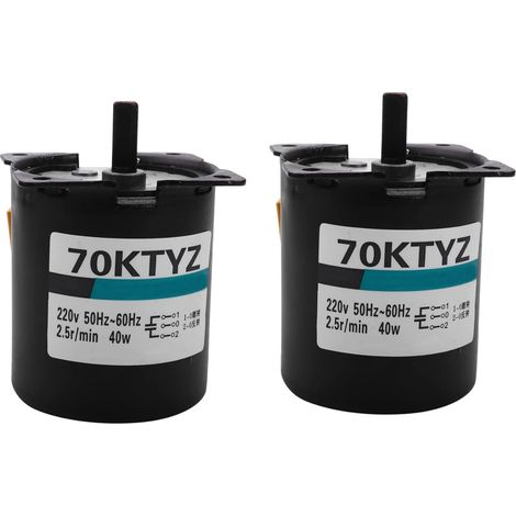 2X 220V AC 40W Basse Vitesse Adaptée Moteur 70KTYZ Aimant Permanent Moteur Synchrone Direction Réglable Couple élevé Moteur à Faible Bruit (1/5)
