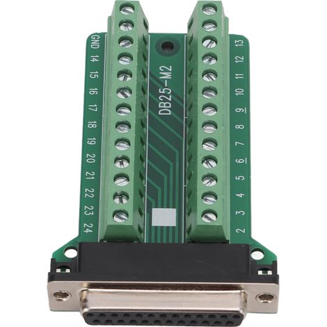 Connecteur à bornier 25 broches pour module de signal, montage sur circuit imprimé à riveter, pour le débogage de la communication DB25-M2 (1/5)