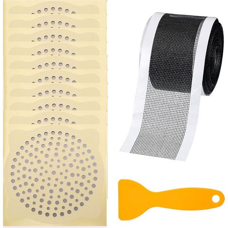 10 Pièces Autocollants Drain Plancher, 1 Rolle Filtre De Drain De Sol, Filtre de Vidange pour Douche, avec Pelle de Nettoyage, pour Salle de Bains, Cuisine, Évier (1/5)