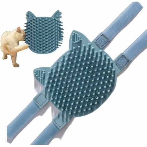 SHINING HOUSE Selbstpflegende Kammbürste für Katzen – Multifunktionswerkzeug, Katzenminze-Eckmassagehandschuhe für Kätzchen, Welpen, extraweiche Silikonstifte zum Trimmen von ausfallenden Haaren (1/5)