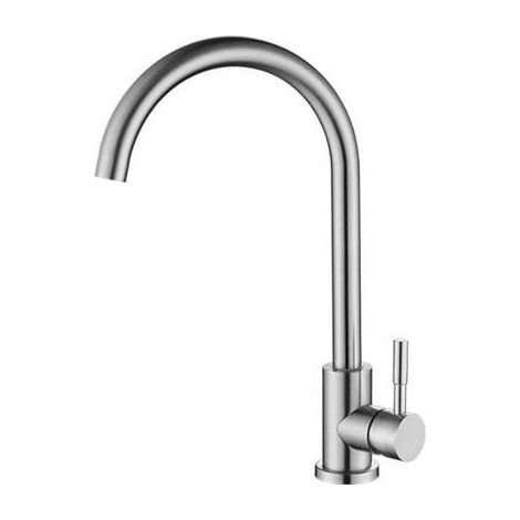 Robinet de Cuisine , Mitigeur Cuisine à Poignée Unique, Rotation à 360°, Sortie d'Eau Haute, Robinet Mitigeur Cuisine Chaud et