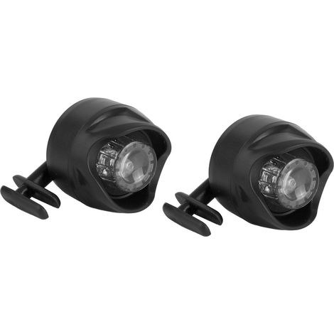 Deux lampes de chaussure rechargeables par USB, idéales pour la randonnée nocturne, le vélo, la course à pied et la marche. Noires. (1/5)