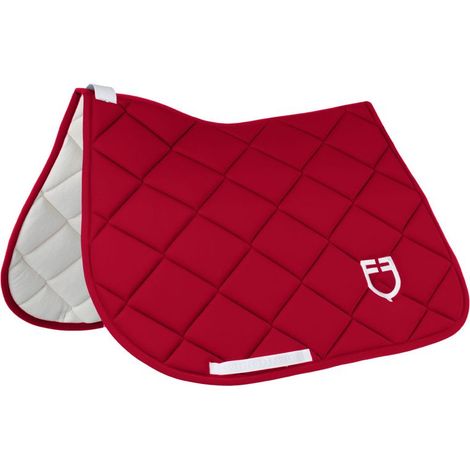 Solid jumping saddle pad: pony, Rosso/Bianco