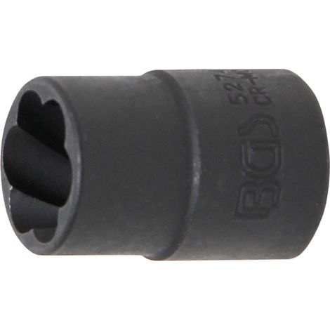 Llave de vaso de perfil en espiral / extractor de tornillos entrada 10 mm (3/8") 14 mm
