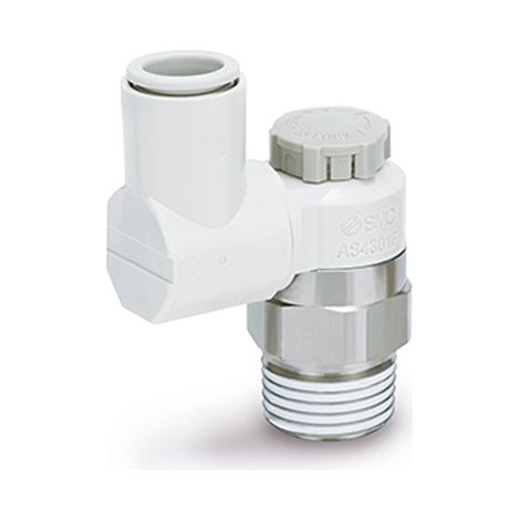 Raccord silencieux et réducteur d'échappement SMC AS3, R 3/8, 8mm ( Prix pour 1 )