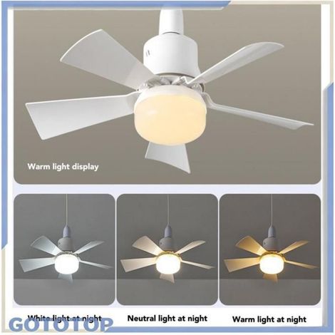 lumière de prise avec ventilateur Lumière de ventilateur de plafond 3000K à 6500K, luminosité linge plafonnier (1/5)