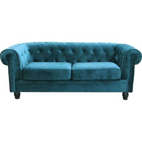 CHESTERFIELD - divano vintage in velluto (1/4)