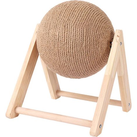 Balle à griffer pour chats, jouet interactif pour chatons, poteau à griffer stable en sisal naturel résistant à l'usure, accessoires pour chats (1/5)