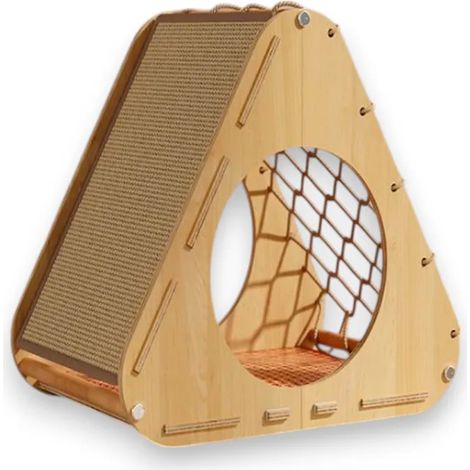 Althea Living - Casa para gatos Aurea, madera, sisal (1/5)