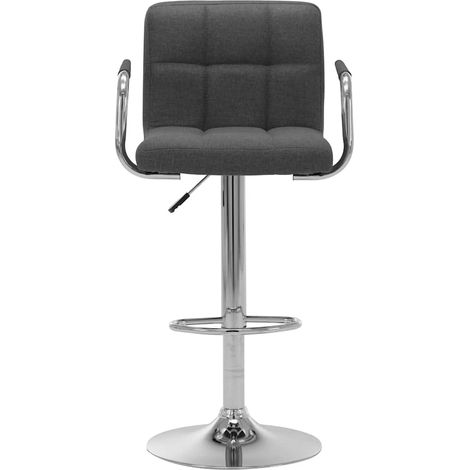 Maison Exclusive - Chaise de bar Gris foncé Tissu (1/5)