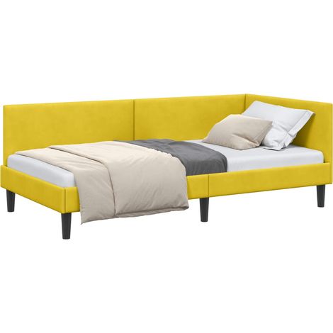 Estructura de cama en esquina Amarillo 80 cm x 200 cm vidaXL