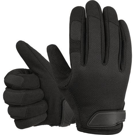 Gants de travail en cuir de vachette, résistants à la chaleur et antidérapants, idéaux pour le camping, la menuiserie, la soudure et le jardinage - Taille XL - 9040 Noir