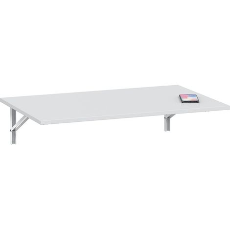 Home Heavenly® - Mesa plegable de pared PLEX, escritorio abatible multifuncional para espacios pequeños, tablero melaminizado co  Color: Blanco