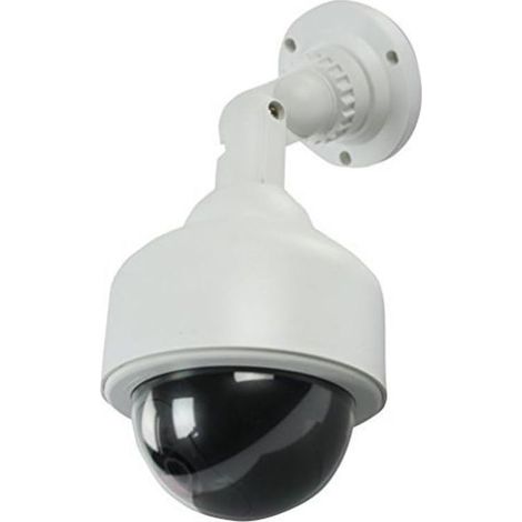 1 x Attrappe einer Sicherheitskamera, wasserdichte CCTV-Kamera mit IR-LED-Blitzlicht, für die Innen- und Außenüberwachung (1/5)