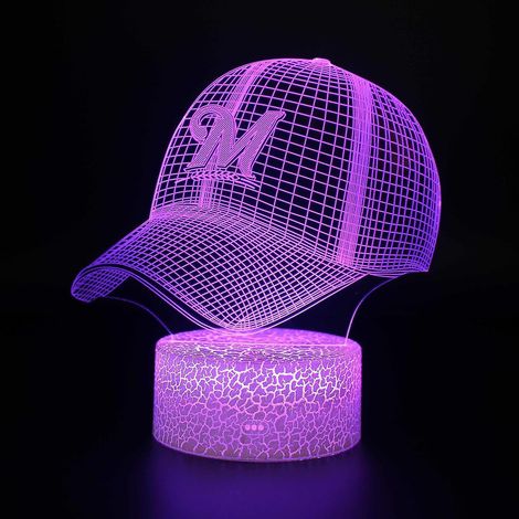 Lampe à illusion d'optique 3D, 7 couleurs, interrupteur tactile, veilleuse style déco, crée une ambiance romantique (1/4)