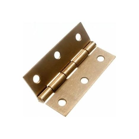 1 paire (2 charnières) x 7,6 cm EB charnières de porte en acier plaqué laiton (1/2)
