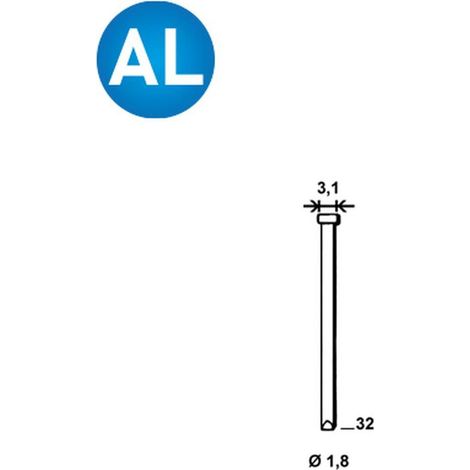 3 780 Finettes Brads en Bande 34° Aluminium - 1.8/3.1x32 mm - D-Work (1/4)
