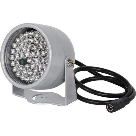 Luz infrarroja IR de 48 LED，resistente al agua，con visión nocturna，para cámaras de vigilancia de estacionamientos，ABS + aleación de aluminio