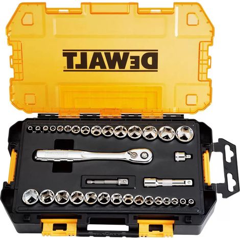 DEWALT® DWMT45034 LOT DE 34 DOUILLES D'ENTRAÎNEMENT 1/4'' ET 3/8'' DWMT45034-0