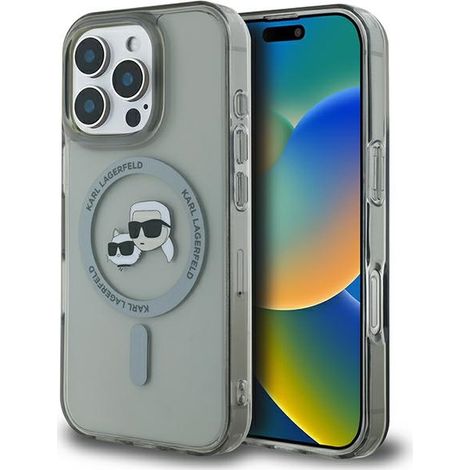 Karl Lagerfeld KLHMP16XHLSKCK iPhone 16 Pro Max 6,9" schwarze/schwarze Hartschalen-Hülle IML Metal Karl&Choupette Head MagSafe (1/5)