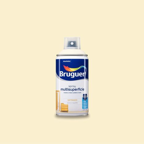 Bruguer Spray Esmalte acrílico multisuperficie Satinado Blanco algodón 300 Ml