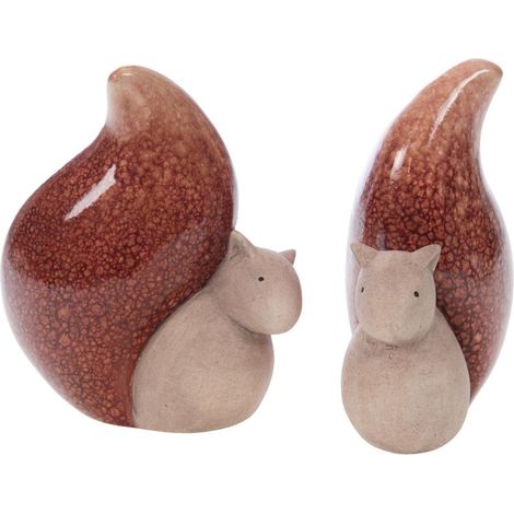Amadeus - Lot de 2 écureuils terracotta (1/3)